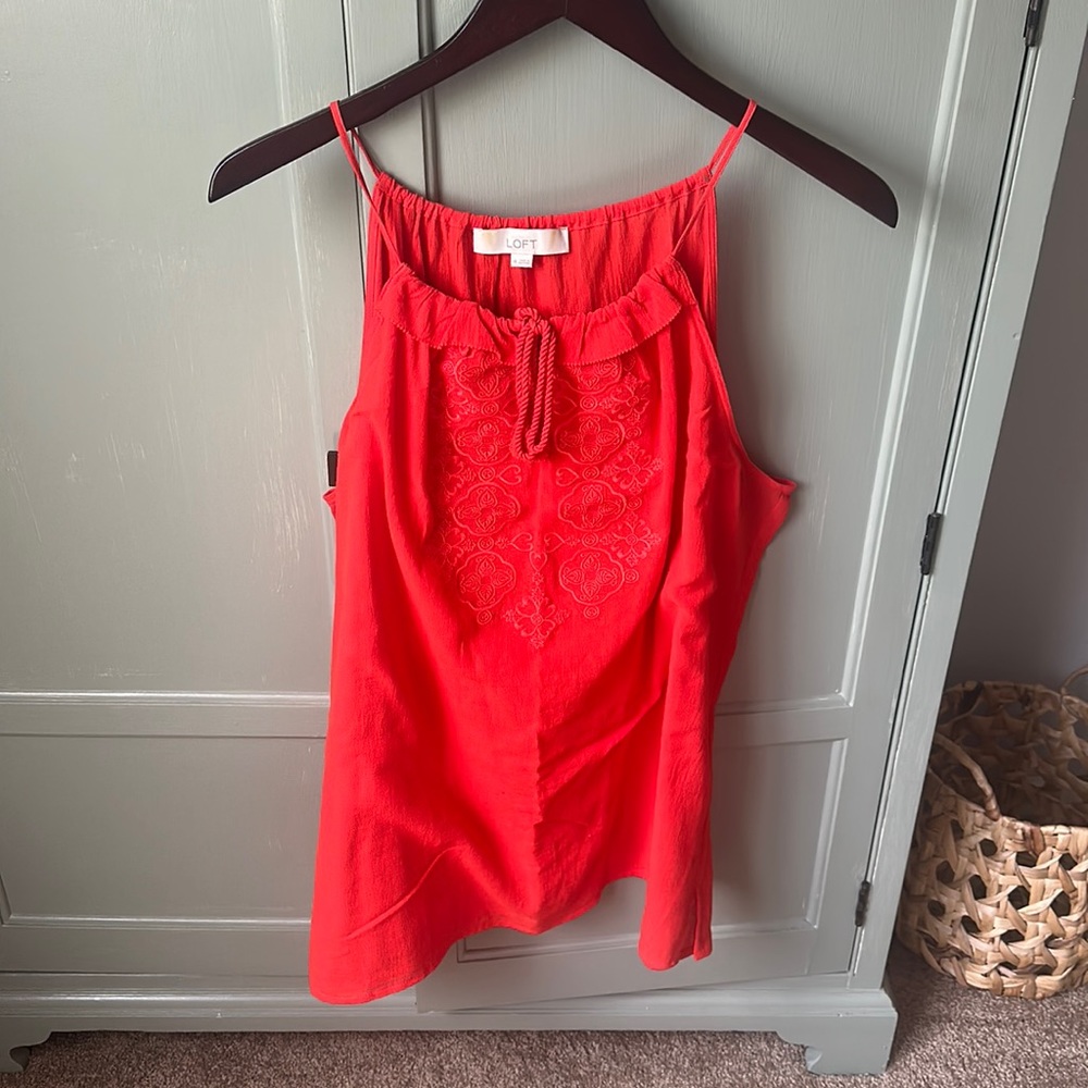 Bright halter tank top